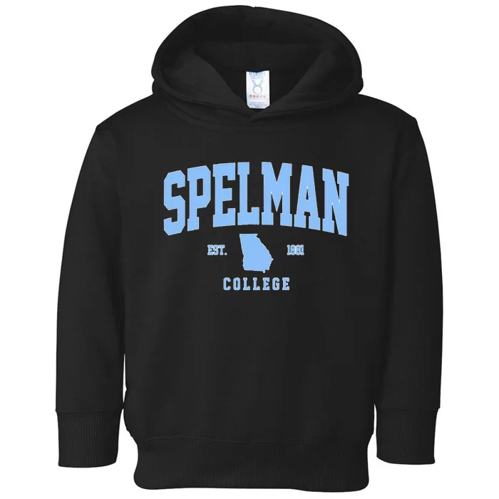 Spelman Arch Vintage Retro College Athletic Sports Outfits Toddler Hoodie