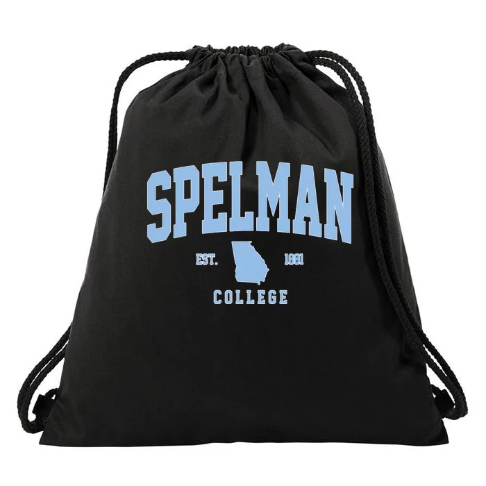 Spelman Arch Vintage Retro College Athletic Sports Outfits Drawstring Bag