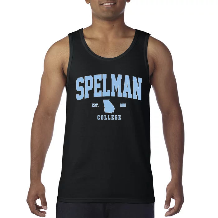 Spelman Arch Vintage Retro College Athletic Sports Outfits Tank Top