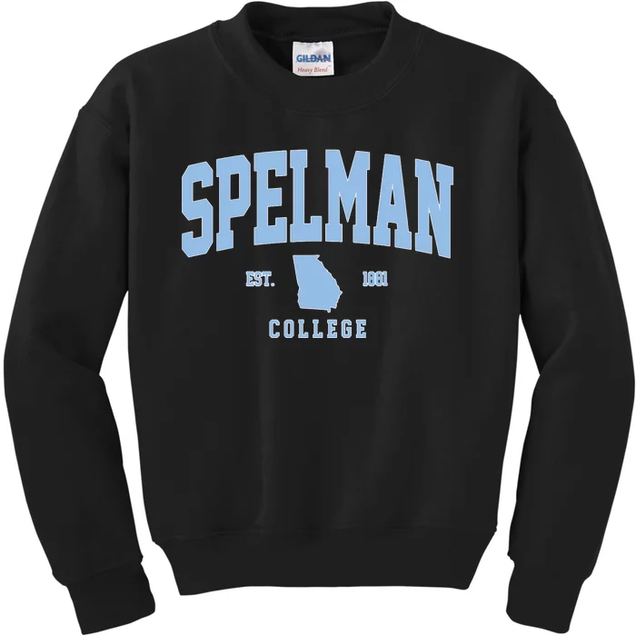 Spelman Arch Vintage Retro College Athletic Sports Outfits Kids Sweatshirt