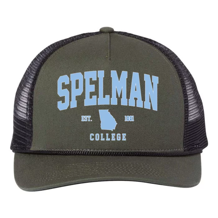 Spelman Arch Vintage Retro College Athletic Sports Outfits Retro Rope Trucker Hat Cap