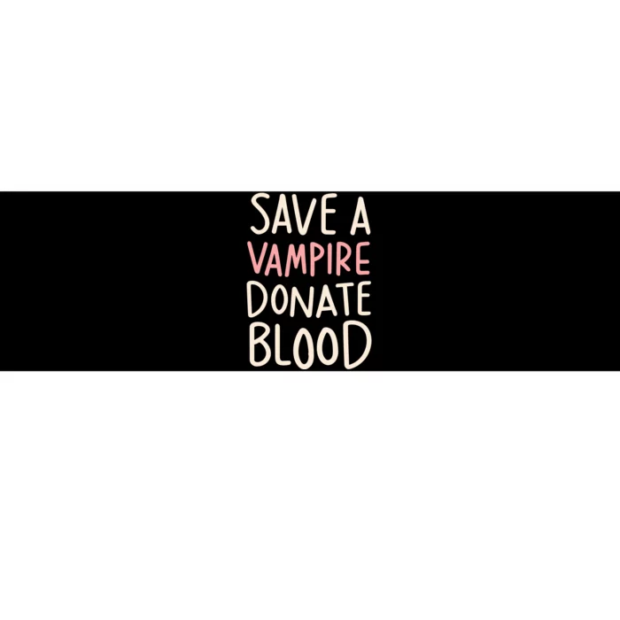 Save A Vampire Donate Blood Funny Halloween Bumper Sticker