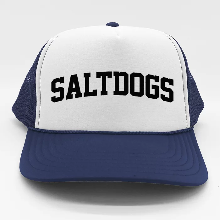 Saltdogs Arch Vintage College Athletic Sport Trucker Hat