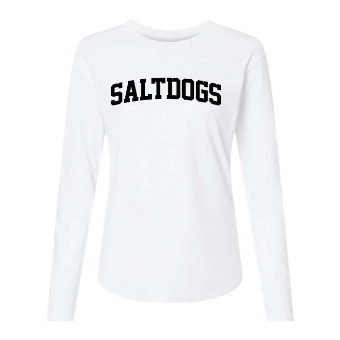 Saltdogs Arch Vintage College Athletic Sport Womens Cotton Relaxed Long Sleeve T-Shirt