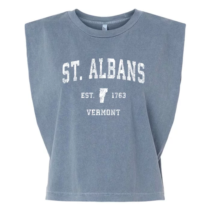 St. Albans Vermont Vt Vintage Established Athletic Sports Design Garment-Dyed Women's Muscle Tee