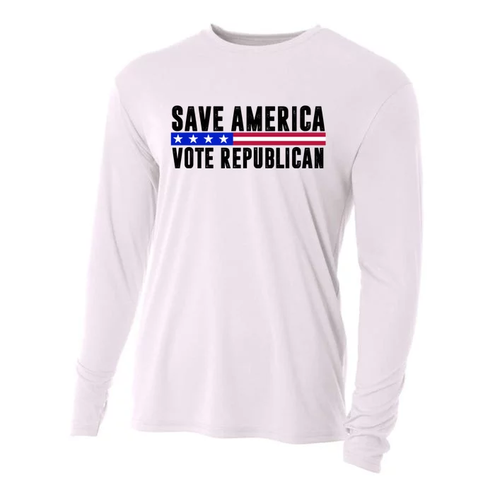 Save America Vote Republican Vintage Cooling Performance Long Sleeve Crew