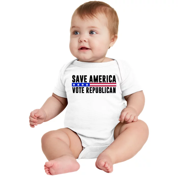 Save America Vote Republican Vintage Baby Bodysuit