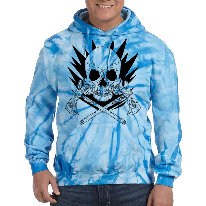 Skull Axe Vintage Tie Dye Hoodie