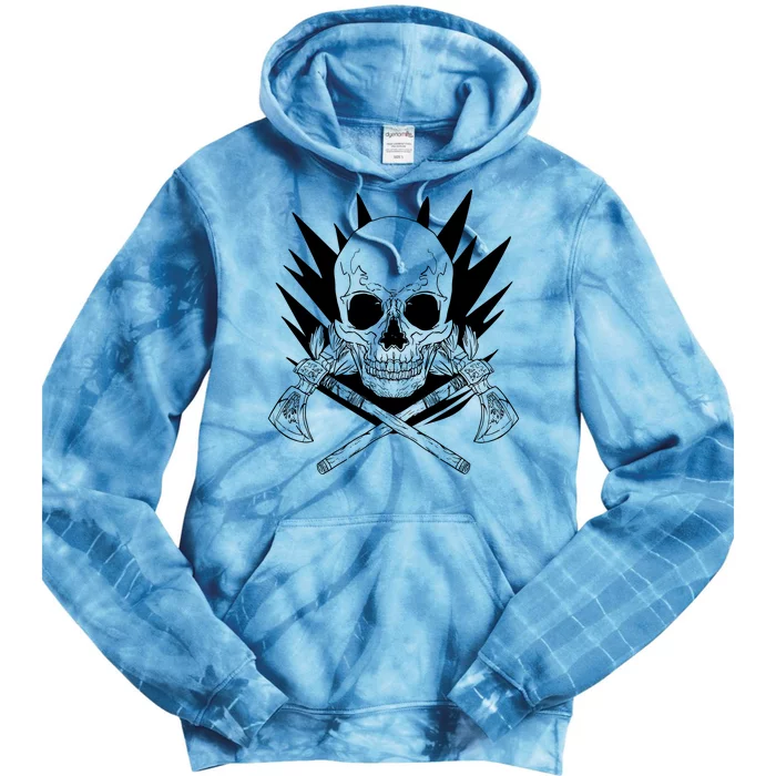 Skull Axe Vintage Tie Dye Hoodie