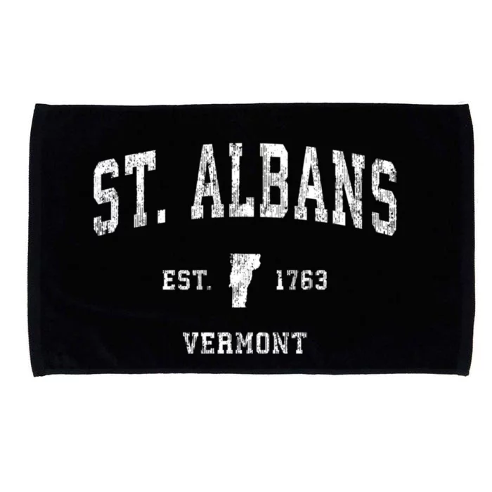 St. Albans Vermont Vt Vintage Athletic Sports Microfiber Hand Towel