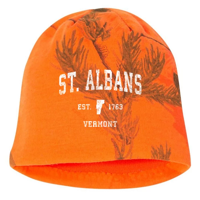 St. Albans Vermont Vt Vintage Athletic Sports Kati - Camo Knit Beanie