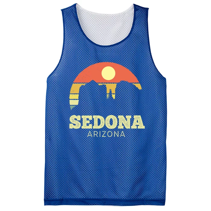 Sedona Arizona Vintage Sunset Adventure Outdoors Life Gift Mesh Reversible Basketball Jersey Tank