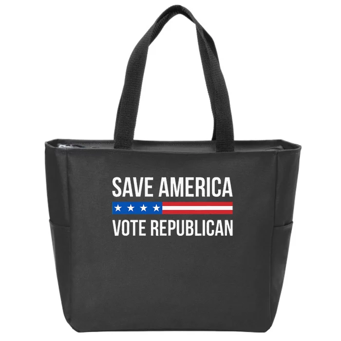 Save America Vote Republican Zip Tote Bag