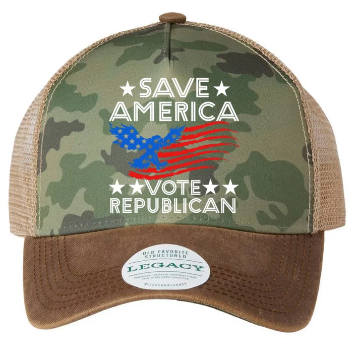 Save America Vote Republican Proud Conservative American Legacy Tie Dye Trucker Hat