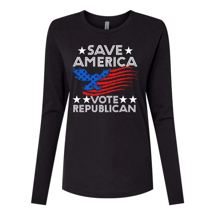 Save America Vote Republican Proud Conservative American Womens Cotton Relaxed Long Sleeve T-Shirt