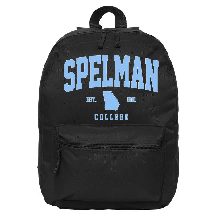 Spelman Arch Vintage Retro College Athletic Sports Outfits Gift 16 in Basic Backpack