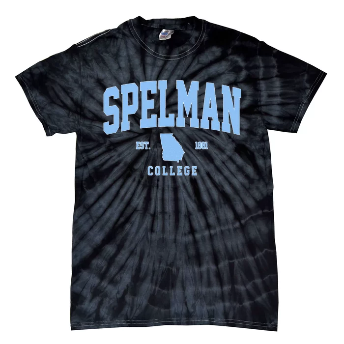 Spelman Arch Vintage Retro College Athletic Sports Outfits Gift Tie-Dye T-Shirt