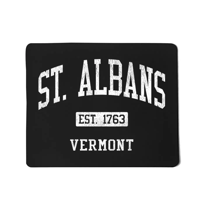 St. Albans Vermont Vt Js04 Vintage Athletic Mousepad