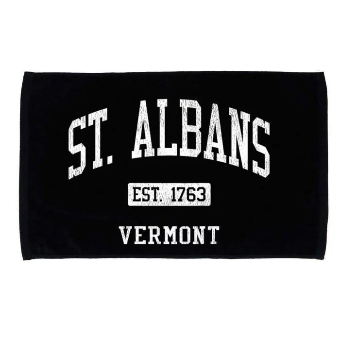 St. Albans Vermont Vt Js04 Vintage Athletic Microfiber Hand Towel