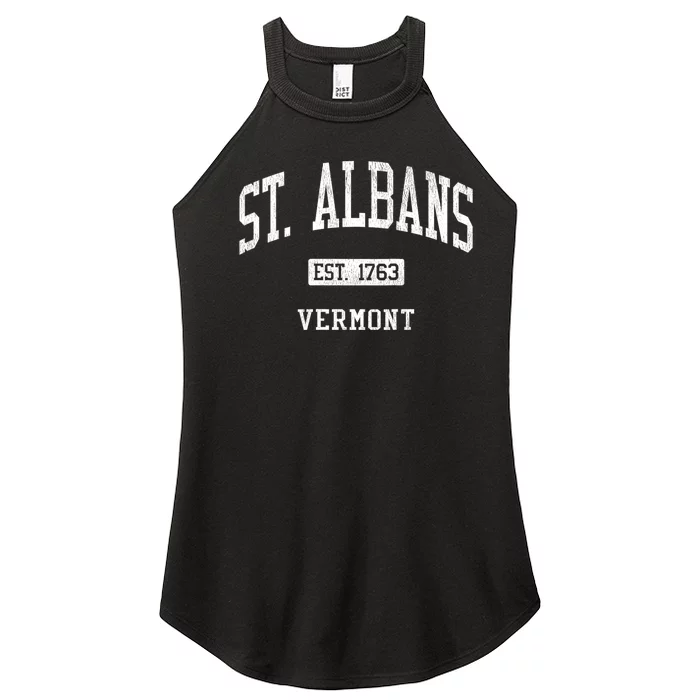 St. Albans Vermont Vt Js04 Vintage Athletic Women’s Perfect Tri Rocker Tank