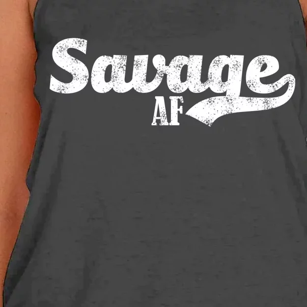 Savage AF Women's Knotted Racerback Tank