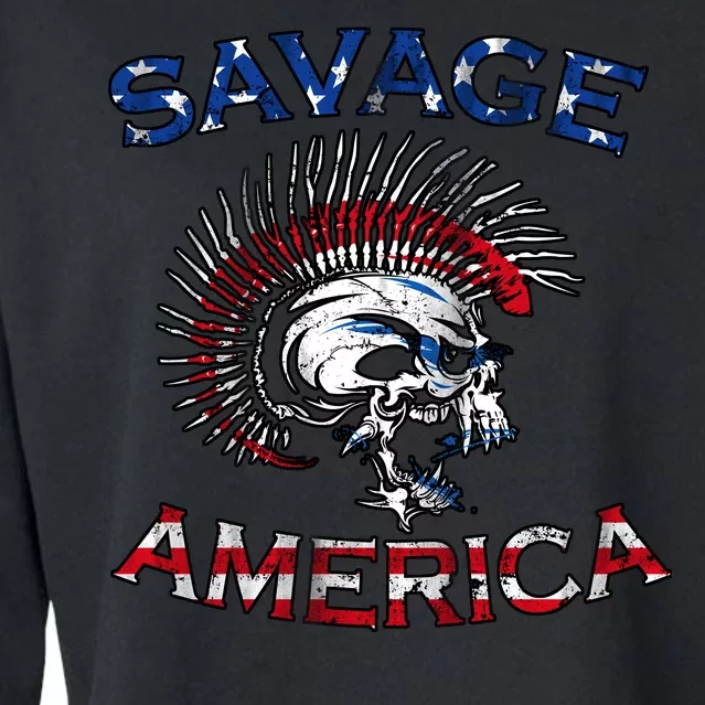 Savage America Cropped Pullover Crew