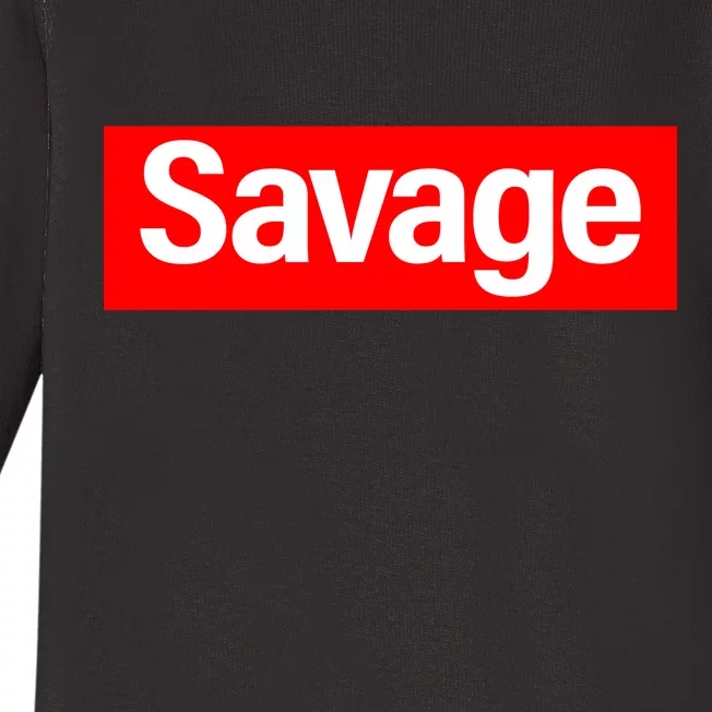 Savage Logo Baby Long Sleeve Bodysuit