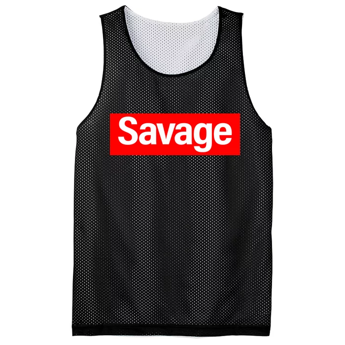 Savage Logo Mesh Reversible Basketball Jersey Tank