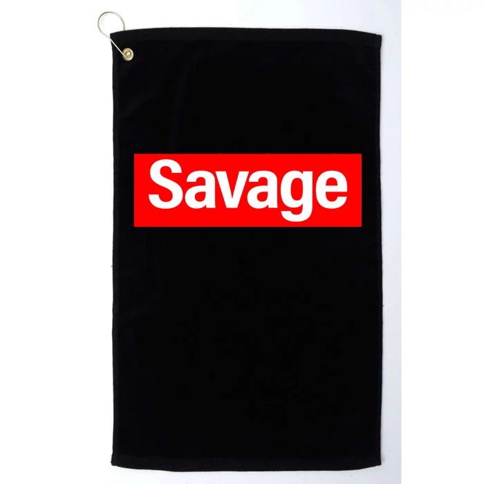 Savage Logo Platinum Collection Golf Towel