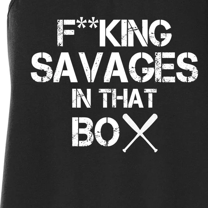 Savages In That Box Women's Racerback Tank