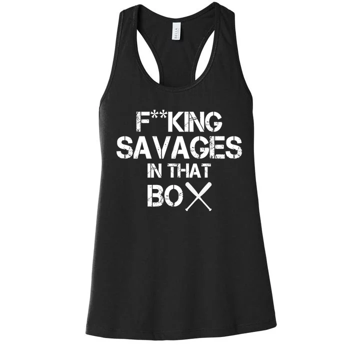 Savages In That Box Women's Racerback Tank