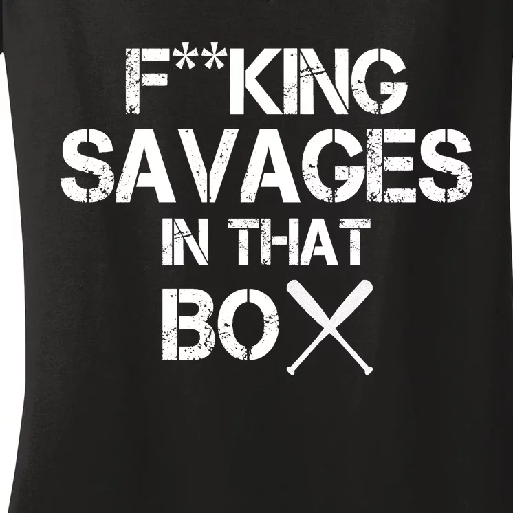 Savages In That Box Women's V-Neck T-Shirt