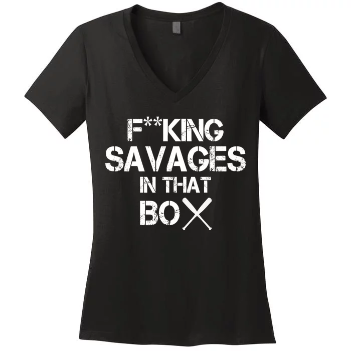 Savages In That Box Women's V-Neck T-Shirt