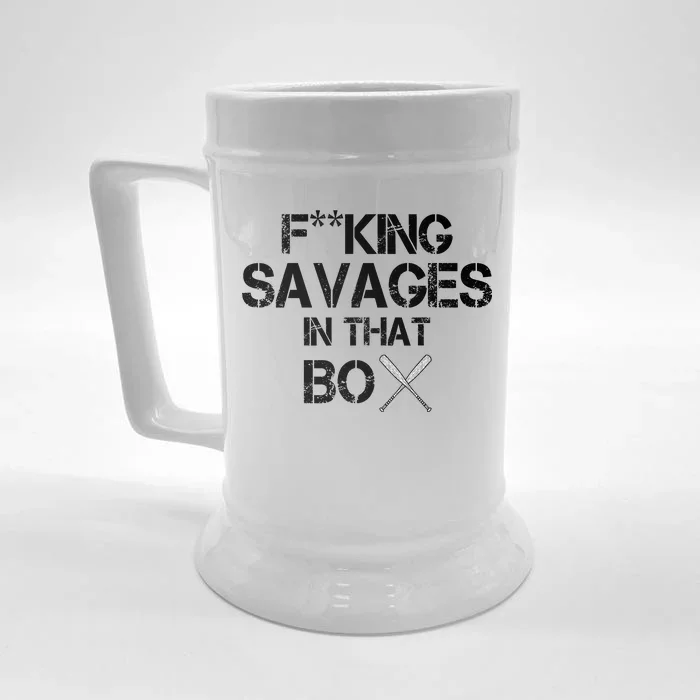 Savages In That Box Front & Back Beer Stein