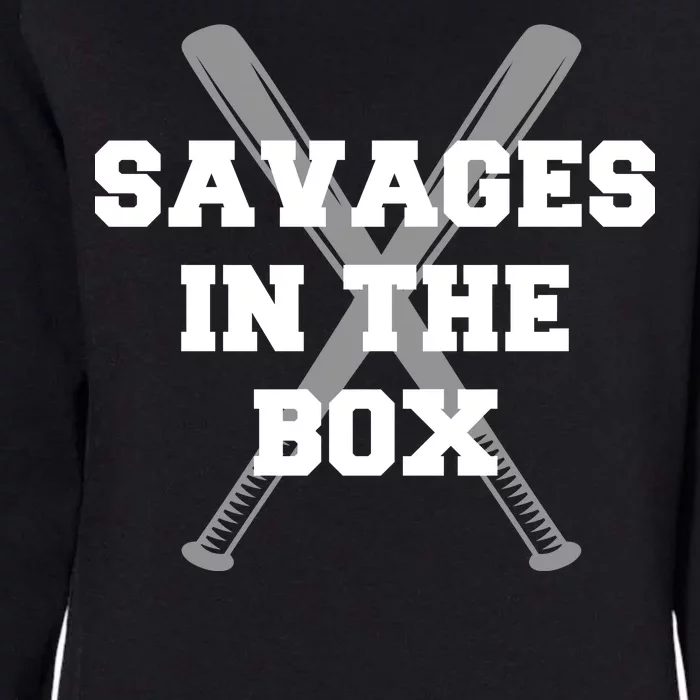 Savages In The Box Baseball Bats Womens California Wash Sweatshirt