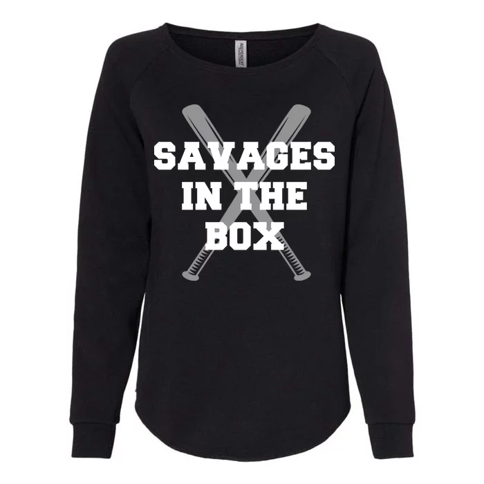 Savages In The Box Baseball Bats Womens California Wash Sweatshirt