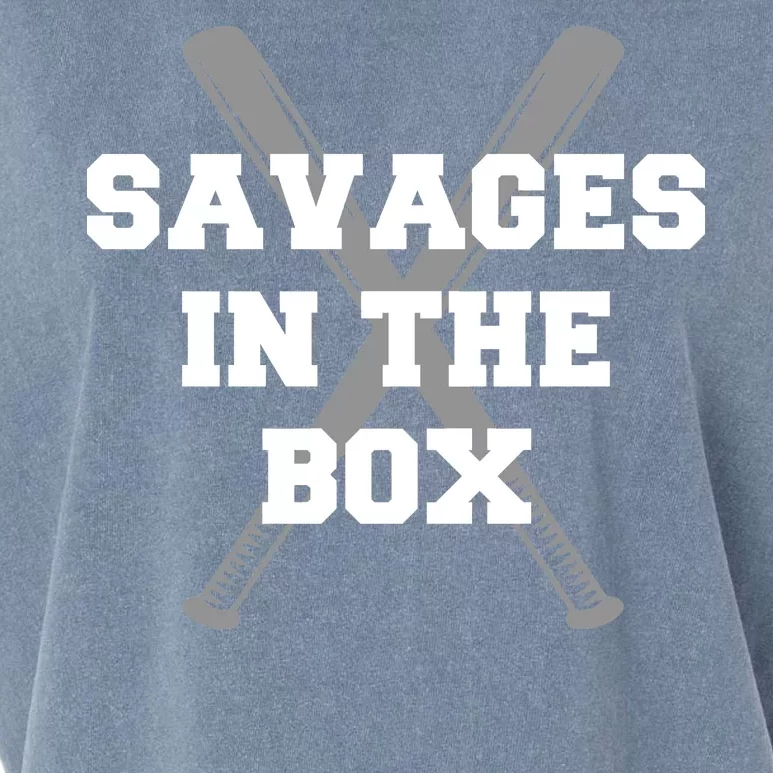 Savages In The Box Baseball Bats Garment-Dyed Women's Muscle Tee