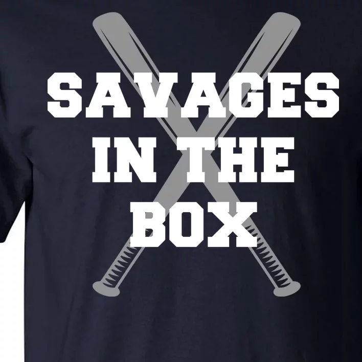 Savages In The Box Baseball Bats Tall T-Shirt