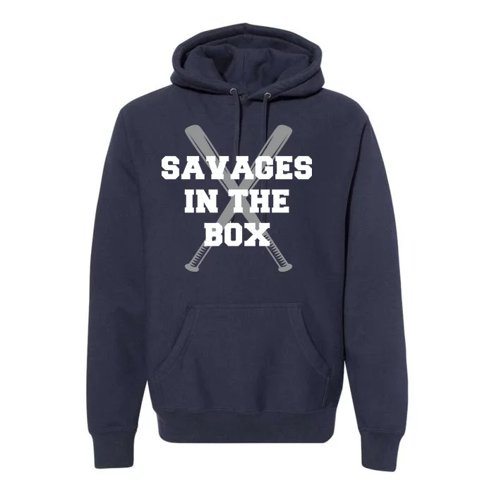 Savages In The Box Baseball Bats Premium Hoodie