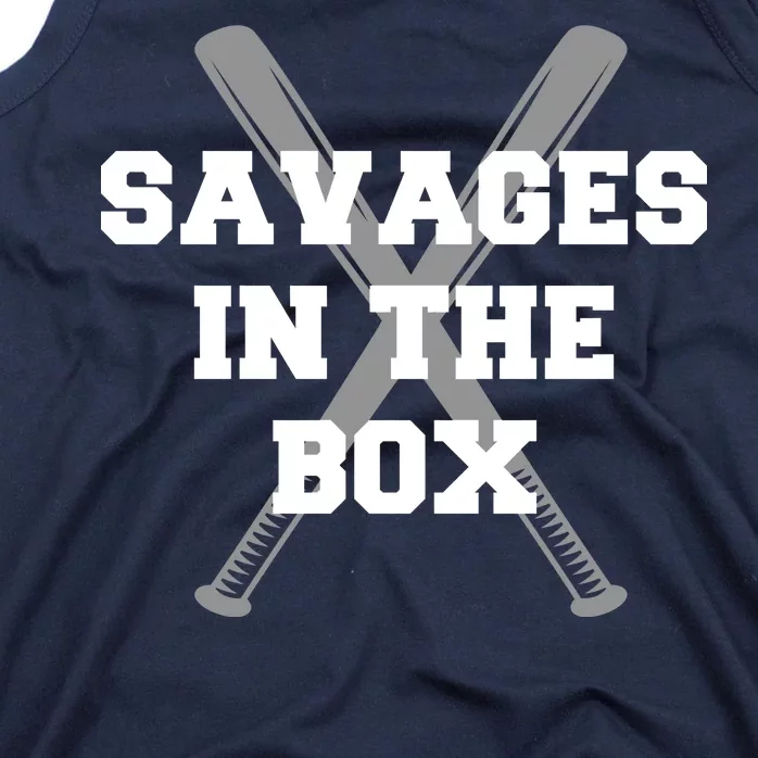 Savages In The Box Baseball Bats Tank Top