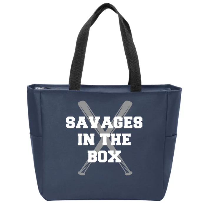 Savages In The Box Baseball Bats Zip Tote Bag