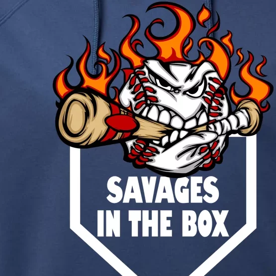 Savages In The Box Baseball Graphic Performance Fleece Hoodie