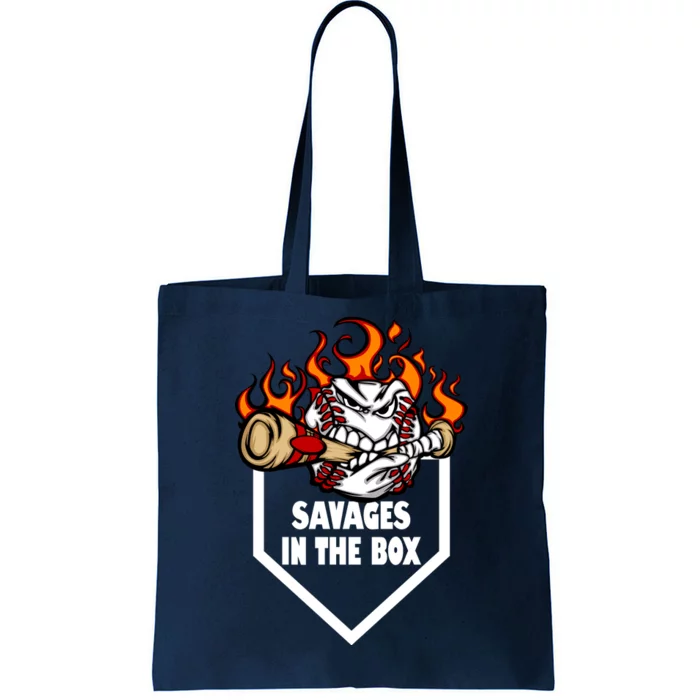 Savages In The Box Baseball Graphic Tote Bag