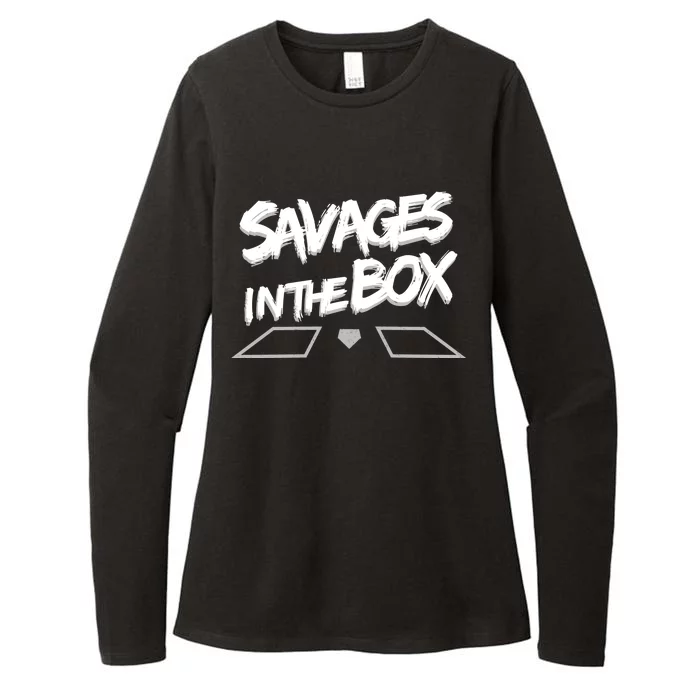 Savages in The Box New York baseball Womens CVC Long Sleeve Shirt