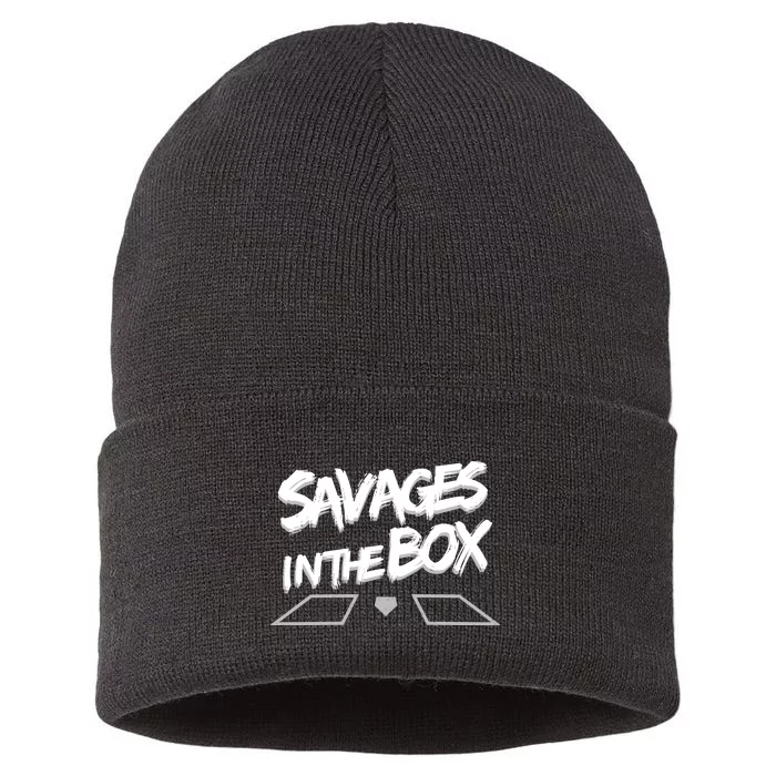 Savages in The Box New York baseball Sustainable Knit Beanie