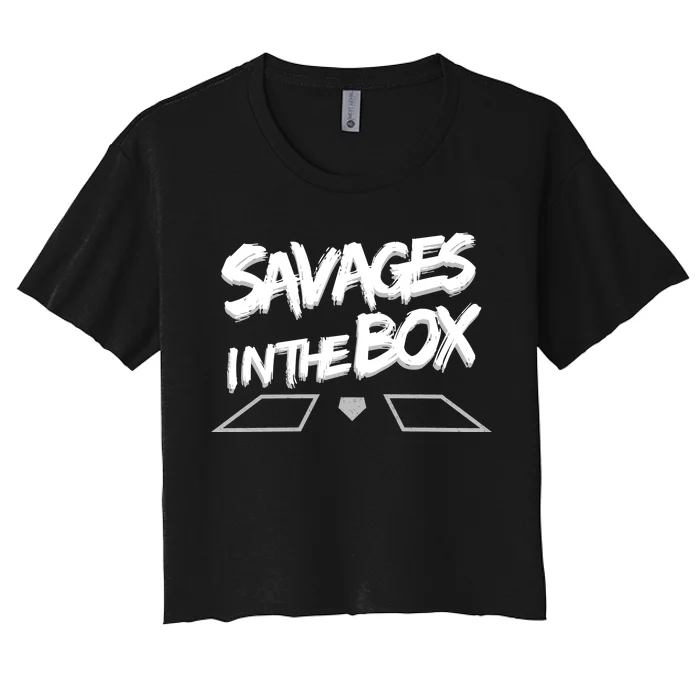 Savages in The Box New York baseball Women's Crop Top Tee