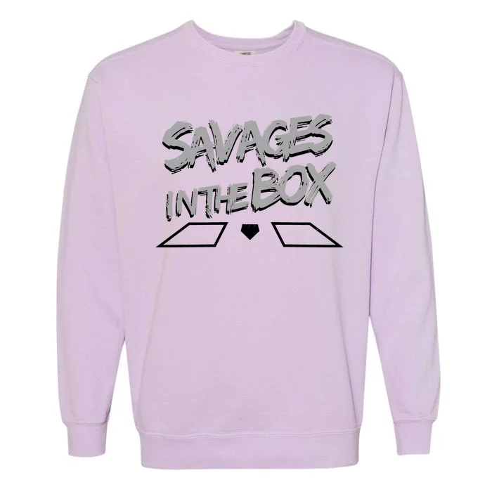 Savages in The Box New York baseball Garment-Dyed Sweatshirt