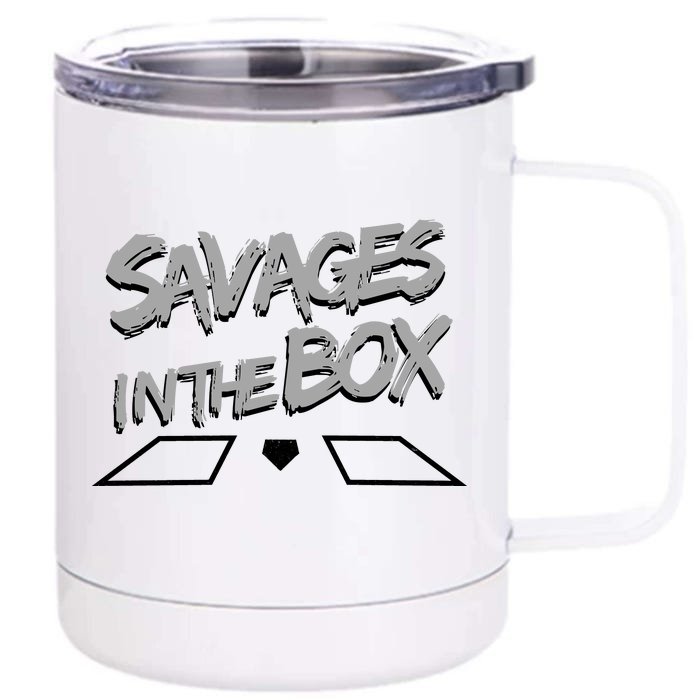 Savages in The Box New York baseball Front & Back 12oz Stainless Steel Tumbler Cup