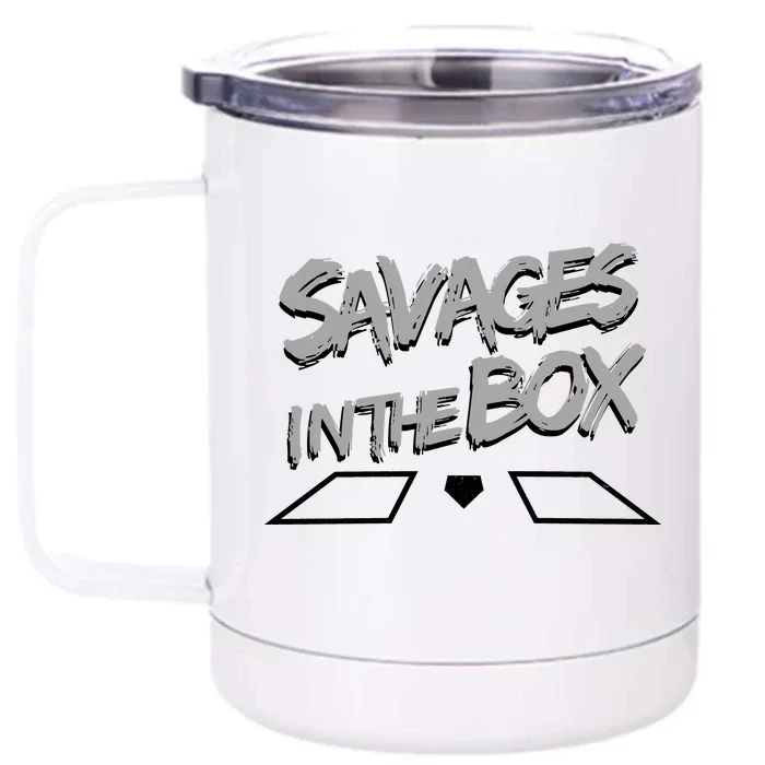 Savages in The Box New York baseball Front & Back 12oz Stainless Steel Tumbler Cup