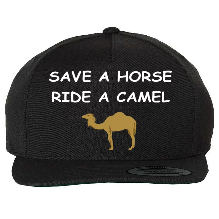 Save A Horse Ride A Camel Funny Wool Snapback Cap